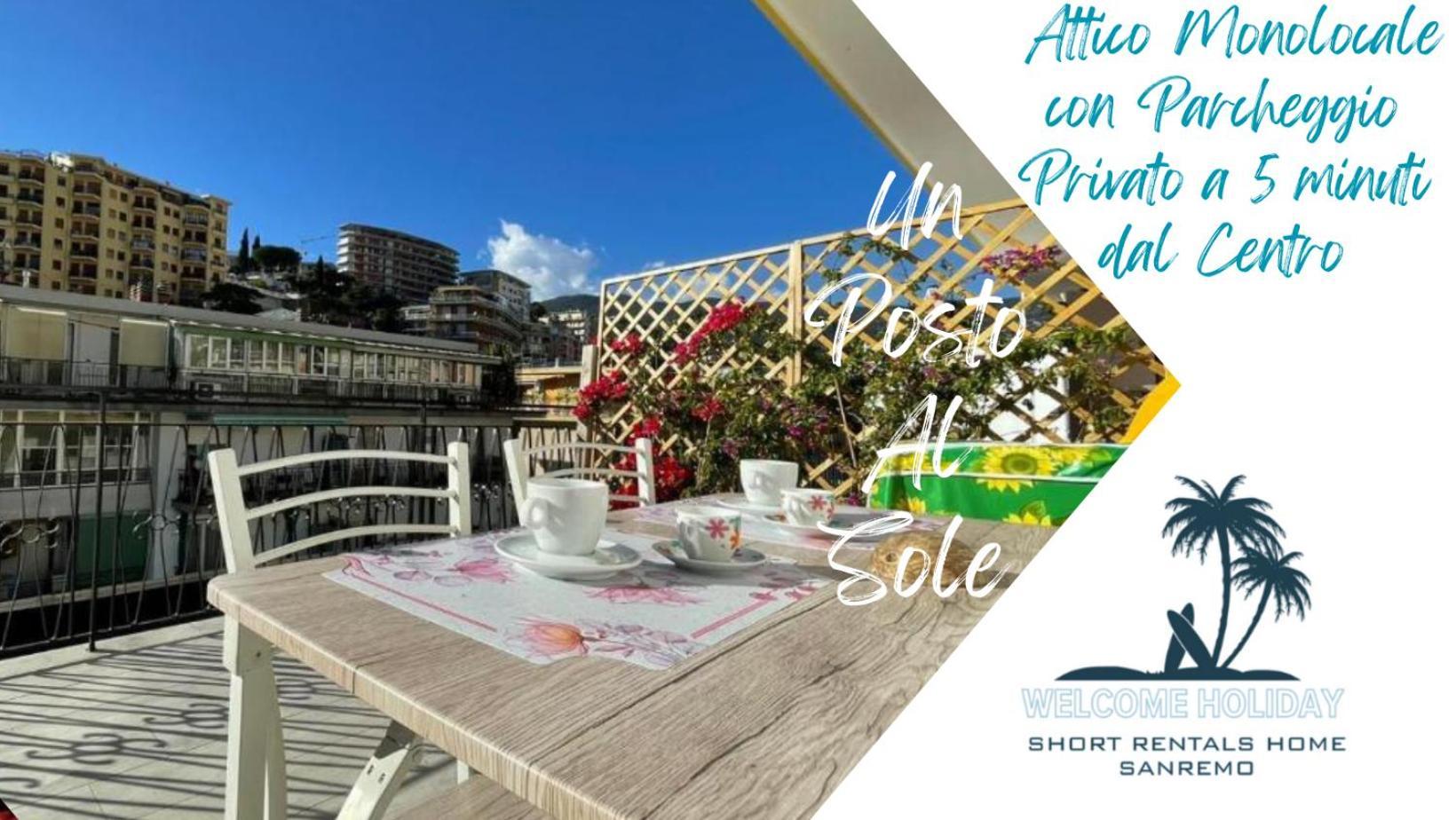 Wh - Un Posto Al Sole - Attico Monolocale Con Parcheggio Gratuito - 5 Minuti Dal Centro - Wifi Apartment ซานเรโม ภายนอก รูปภาพ